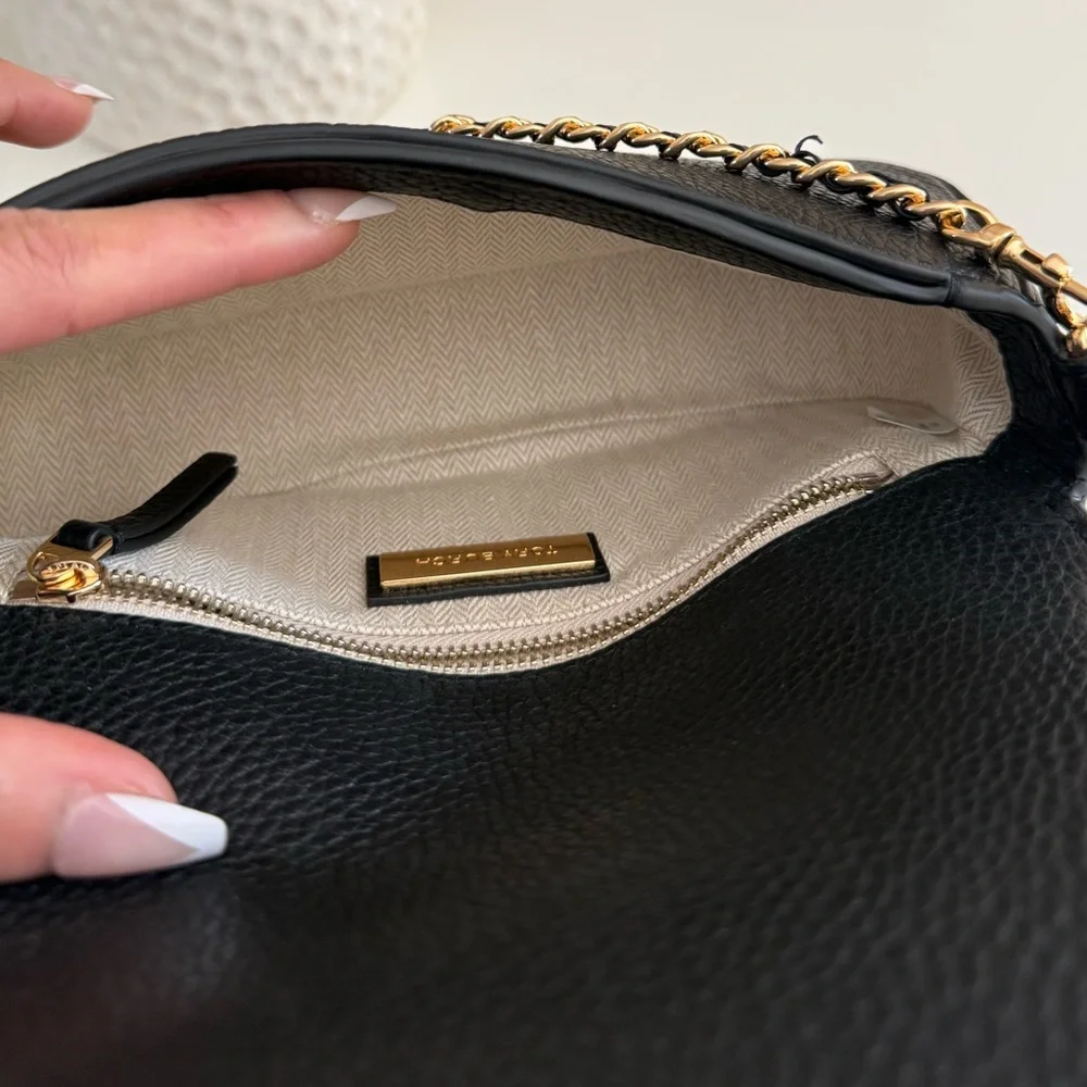 NWT Tory Burch Britten Convertible Leather Crossbody black 138772 ($525)
